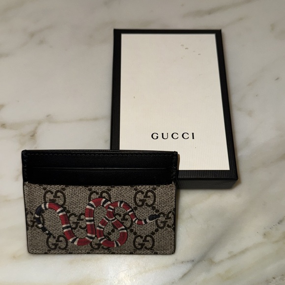 Gucci GG Supreme Monogram Kingsnake Card Holder - Picture 4 of 5